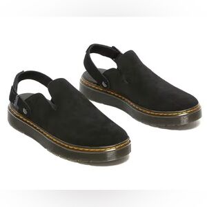 Dr. Martens Carlson Suede Slingback Mules Black Women’s size 8